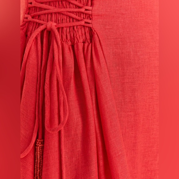 Farm Rio Elegant Red Maxi Dress - Picture 9 of 10